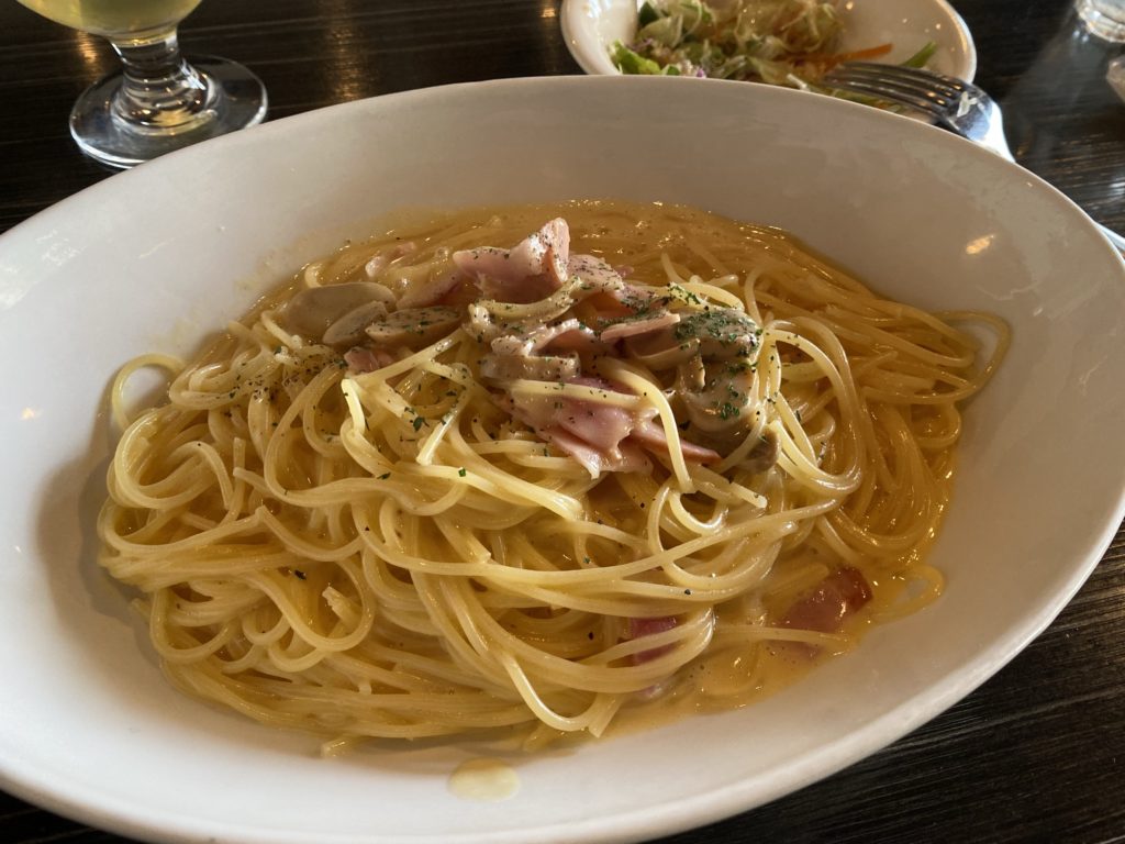 【長野】ボリューミーな「洋麺亭」でランチに「カルボナーラ」をいただきました。