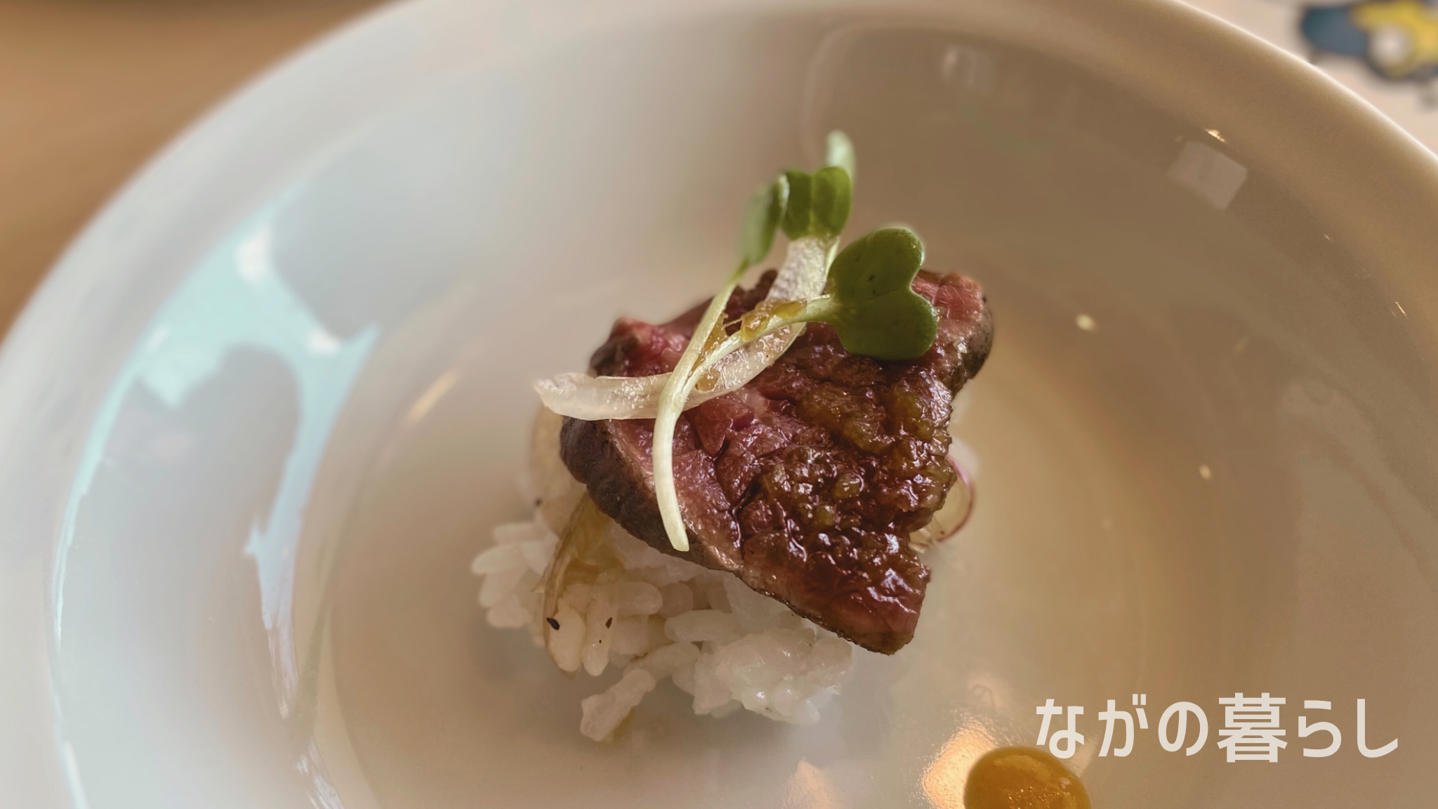 長野市のドンキホーテ「信州プレミアム牛ステーキたたき風」肉寿司（ながの暮らし）